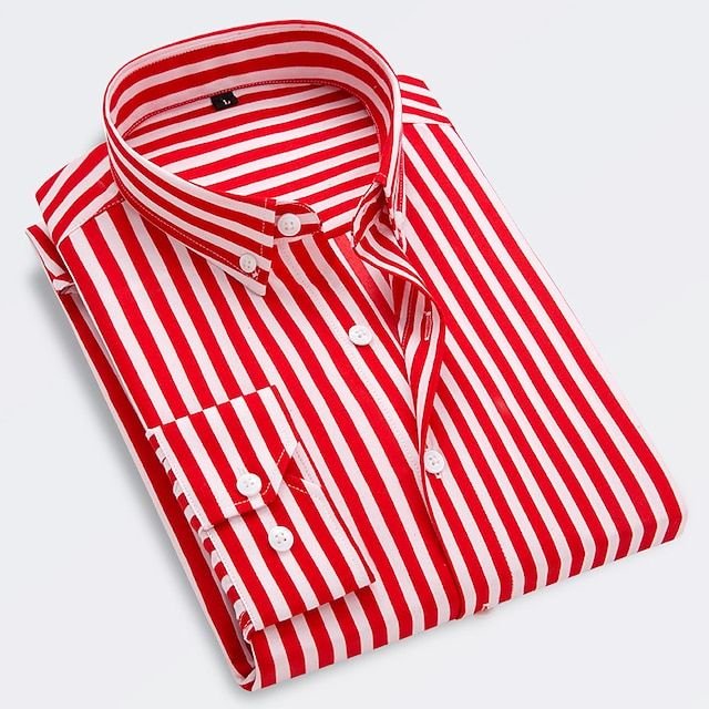 Seb | Striped Slim Fit Long Sleeve Cotton Shirt