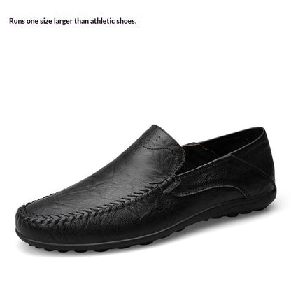 Albie | Genuine Leather Moc Toe Slip-On Loafers