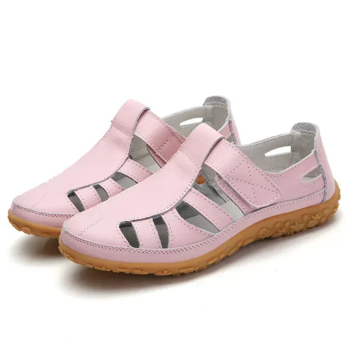 Margot | Orthopedic Closed Toe Wedge Sandals with Velcro Strap