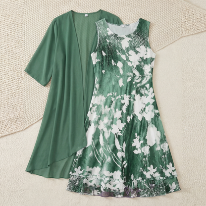 Nell | Floral Print Chiffon Two Piece Set