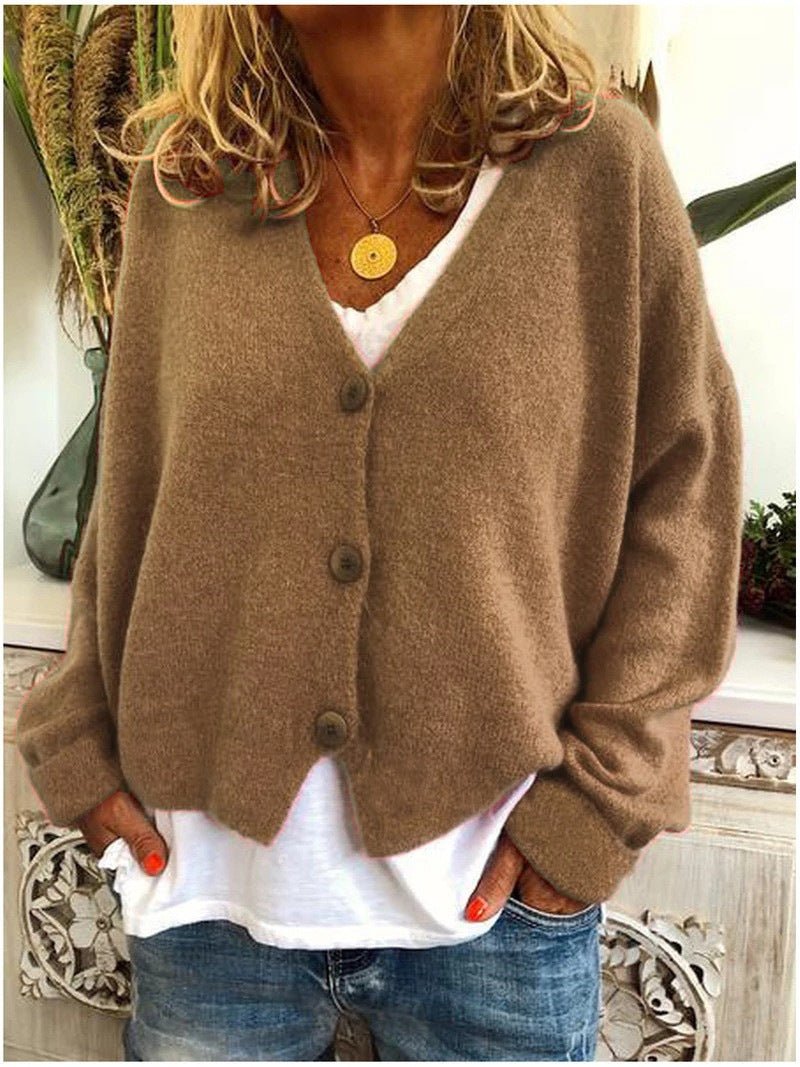 Calla | V-Neck Button Up Knit Cardigan