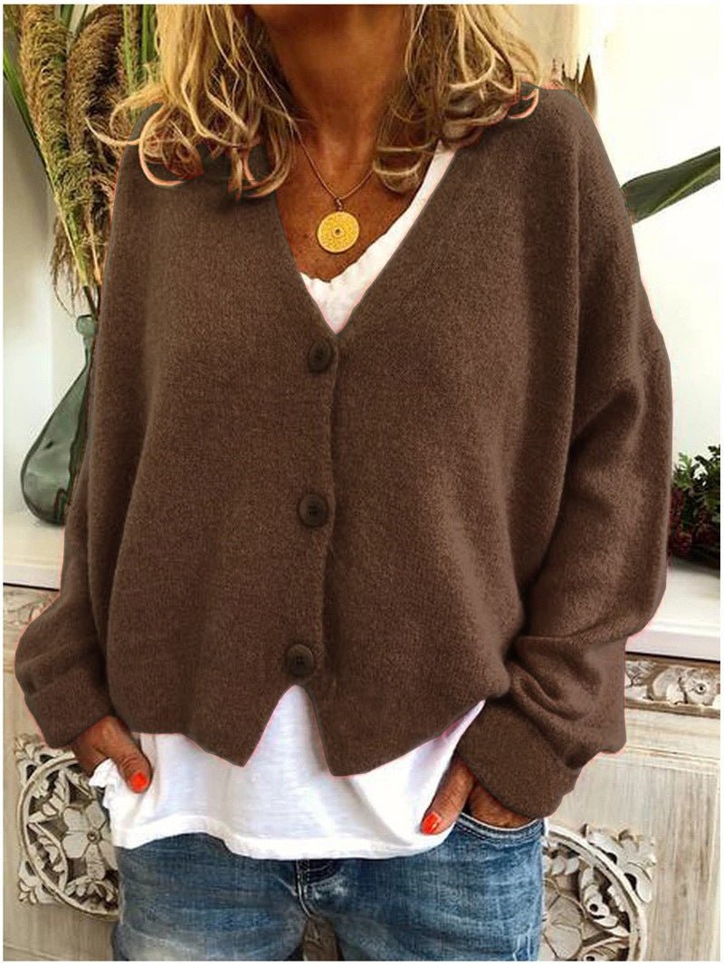 Calla | V-Neck Button Up Knit Cardigan