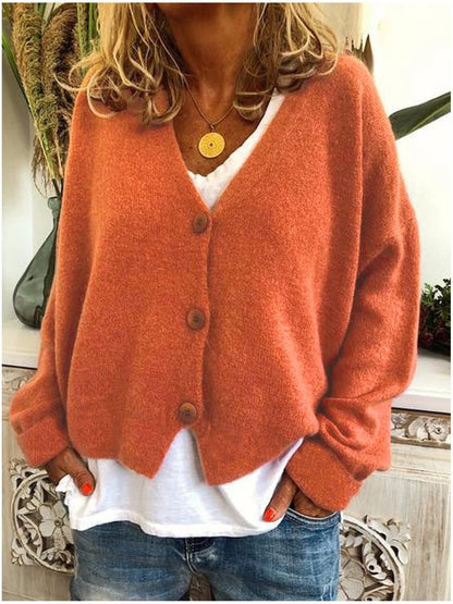 Calla | V-Neck Button Up Knit Cardigan