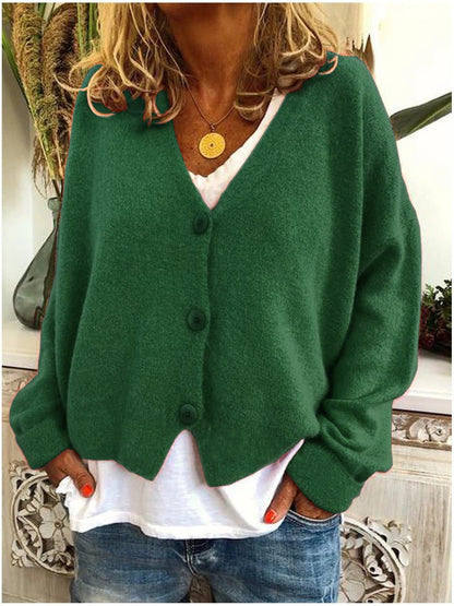 Calla | V-Neck Button Up Knit Cardigan