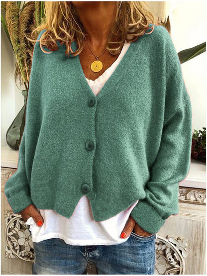 Calla | V-Neck Button Up Knit Cardigan
