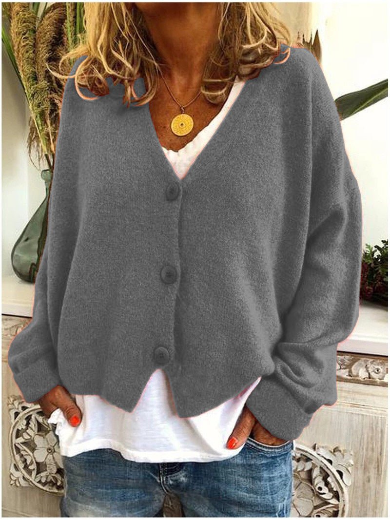Calla | V-Neck Button Up Knit Cardigan