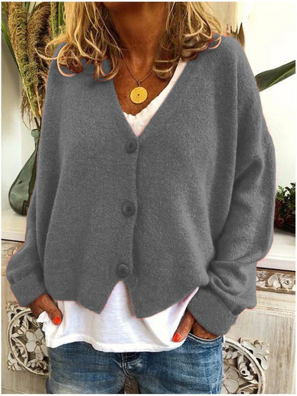 Calla | V-Neck Button Up Knit Cardigan
