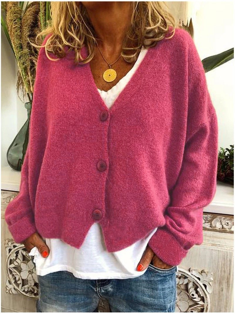 Calla | V-Neck Button Up Knit Cardigan