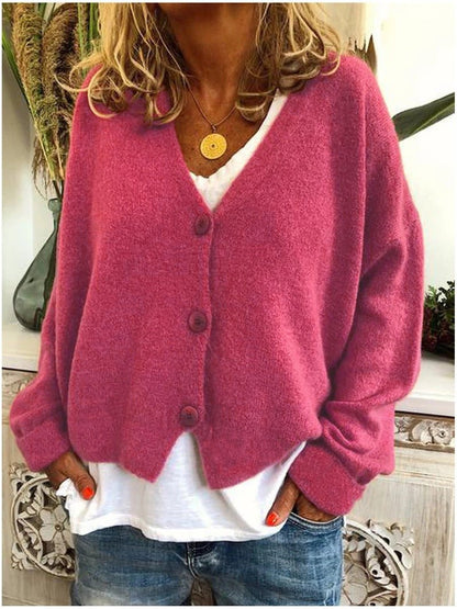Calla | V-Neck Button Up Knit Cardigan