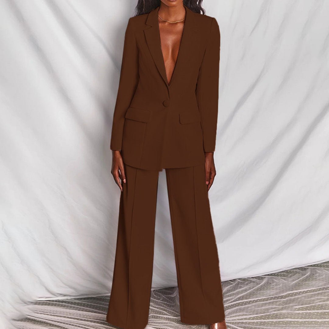 Ingrid | Blazer and Tailored Trousers Two Piece Pant Suit