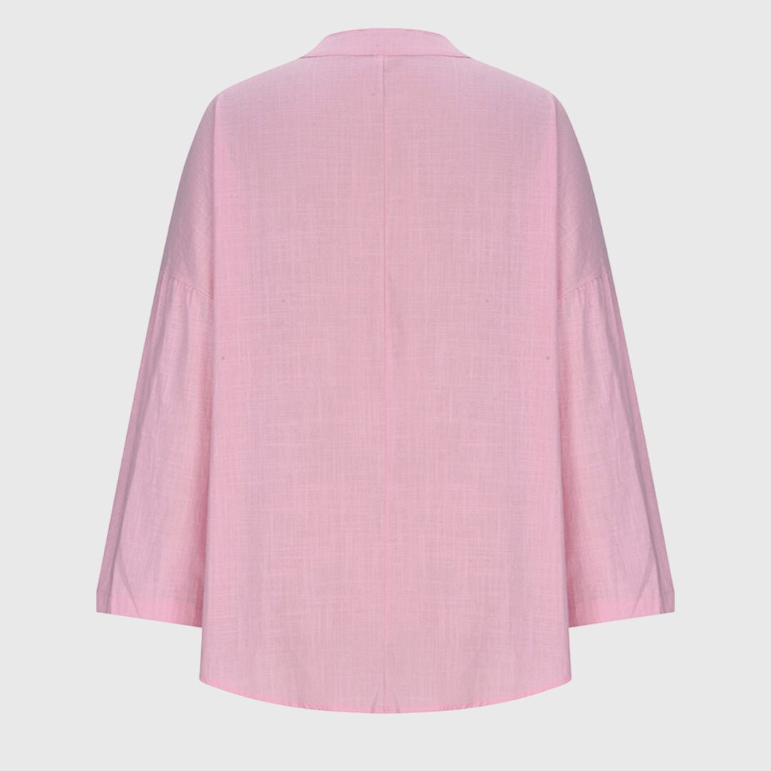 Lorelei | V-Neck Long Sleeve Linen Tunic Shirt