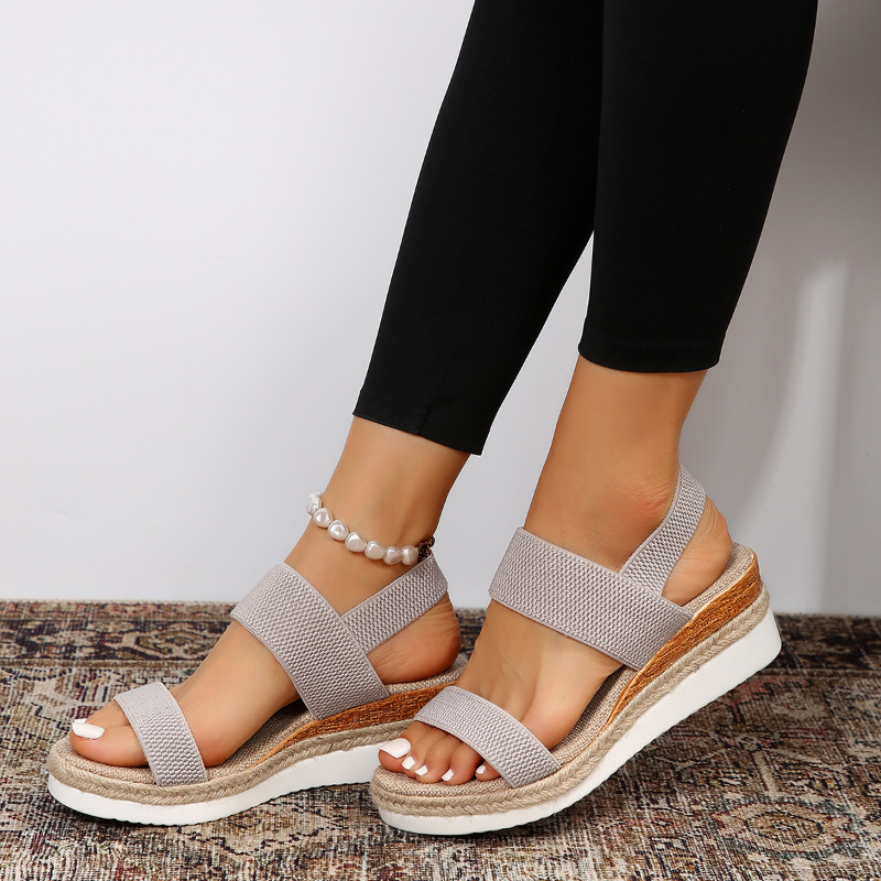 Charice | Strappy Espadrille Platform Sandals with Ankle Strap