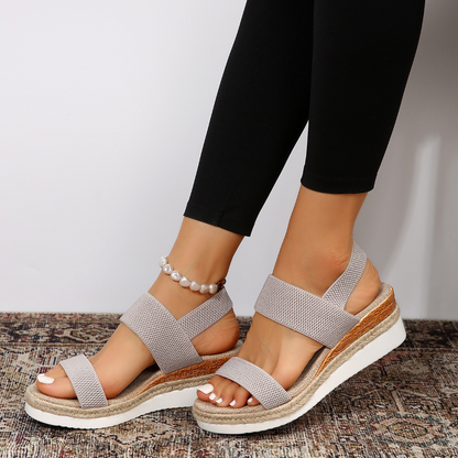 Charice | Strappy Espadrille Platform Sandals with Ankle Strap