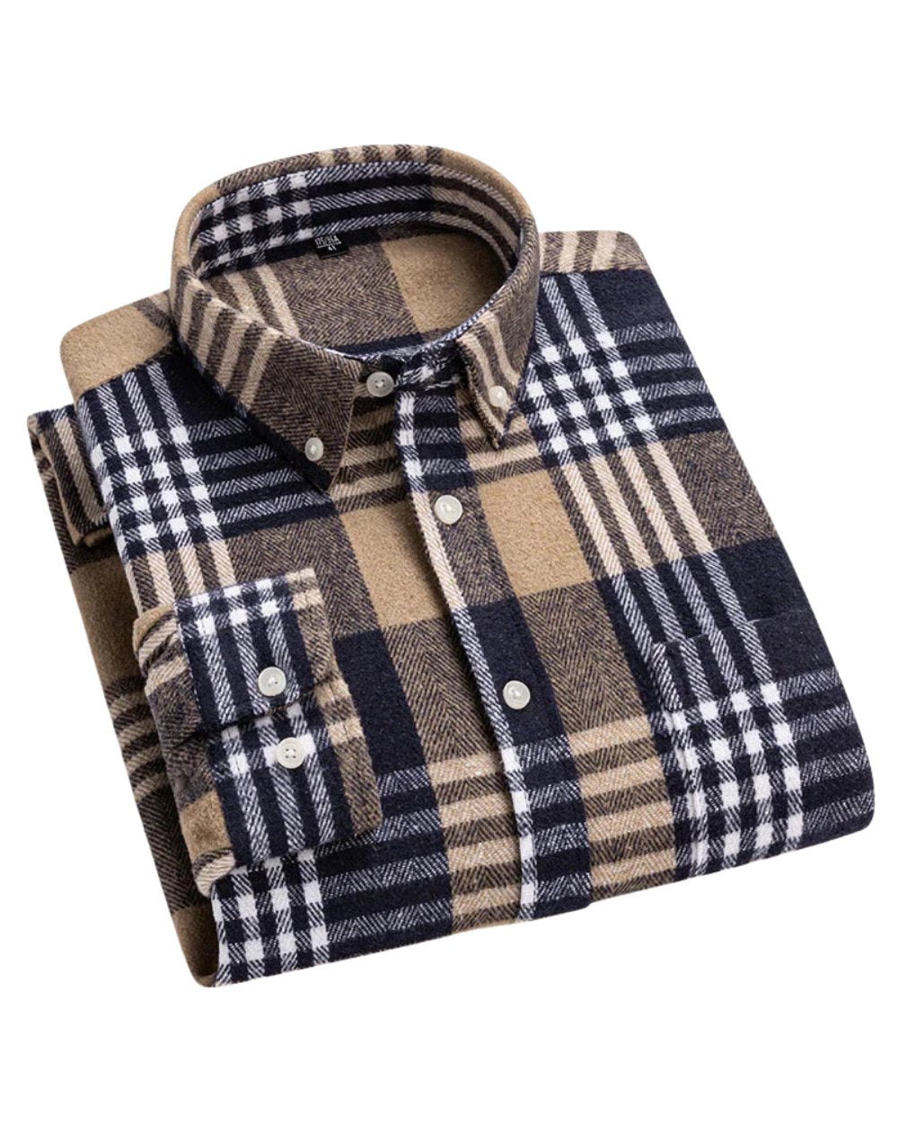 Zach | Relaxed Fit Checked Cotton Button Down Shirt
