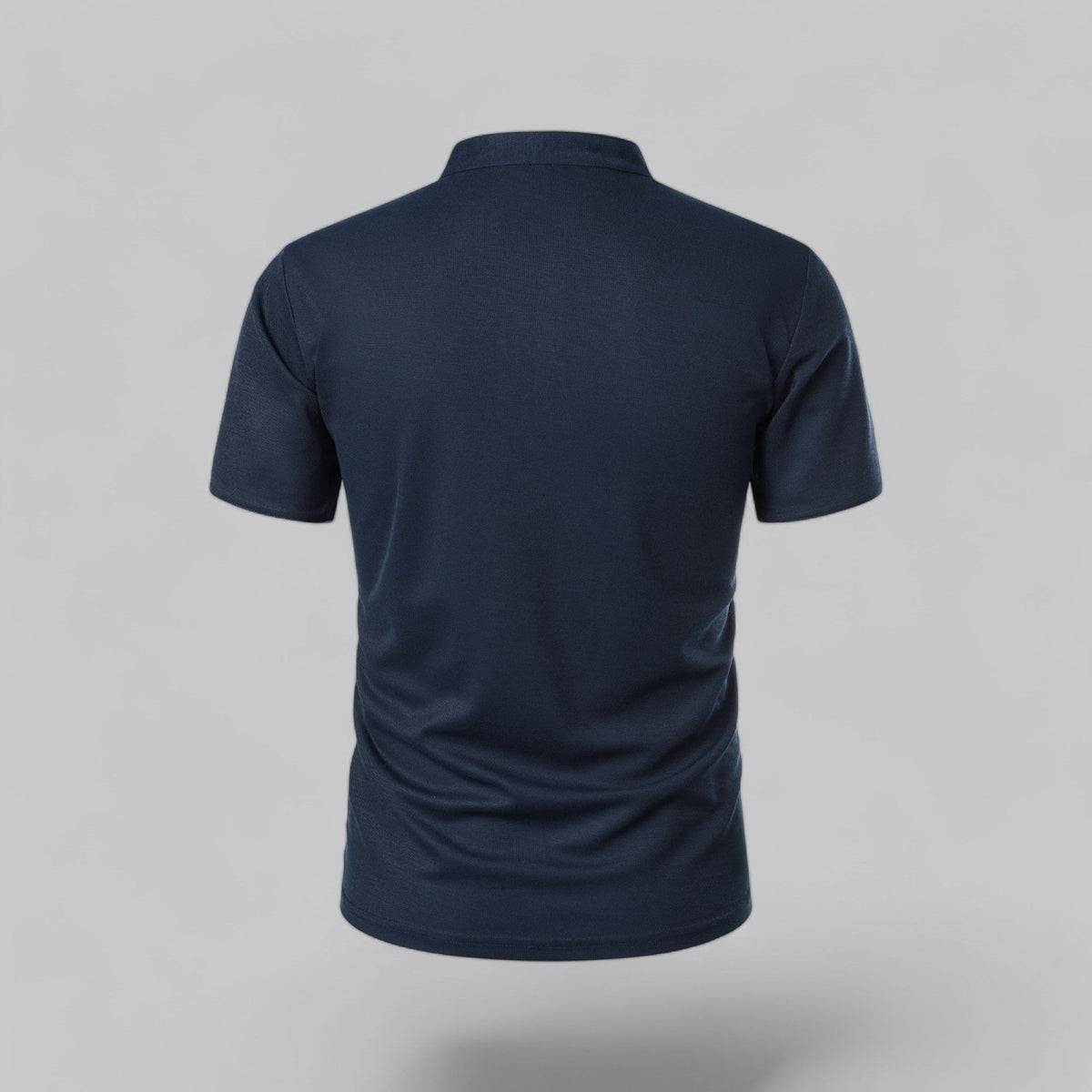 Lachlan | Cotton Mandarin Collar Three Button Polo Shirt
