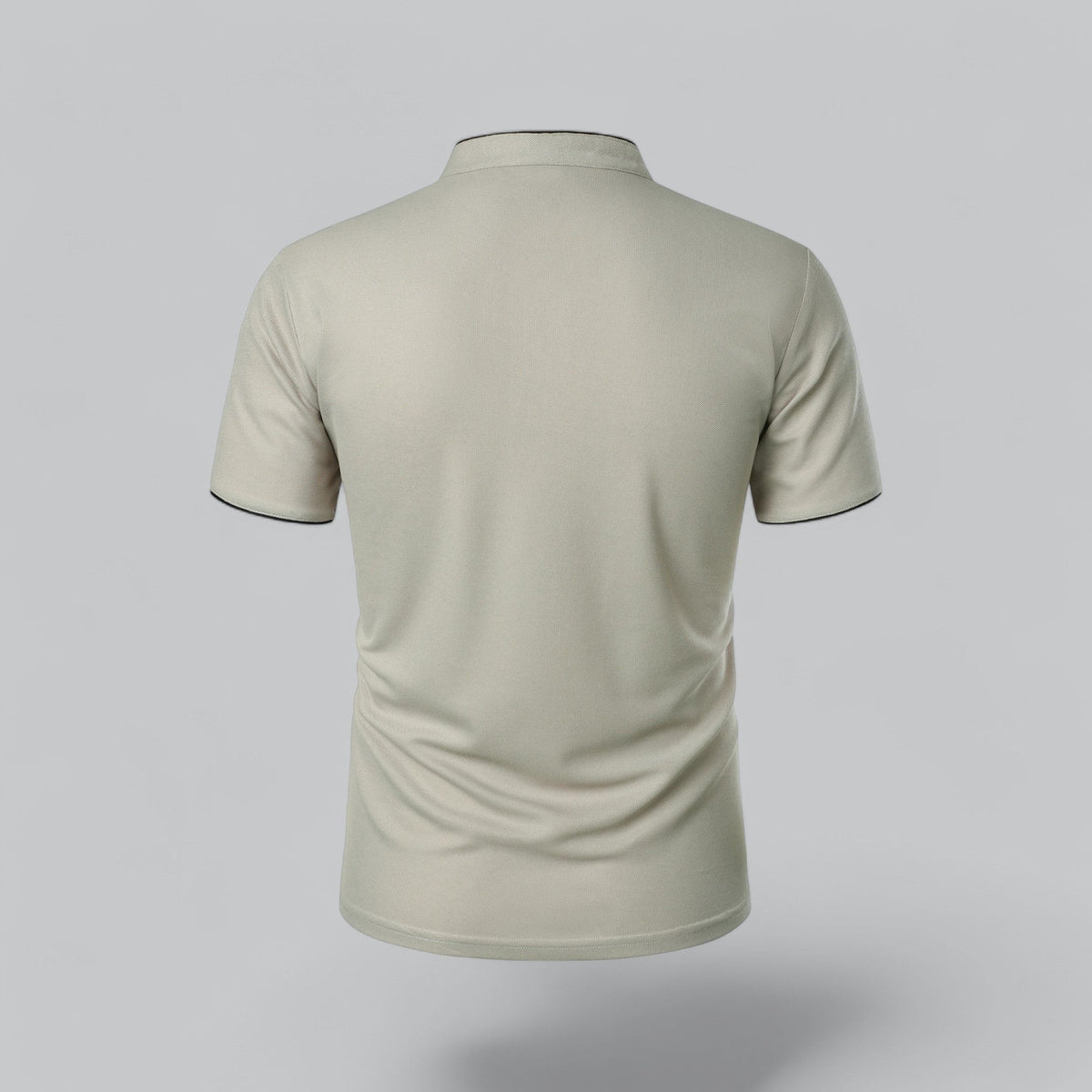Lachlan | Cotton Mandarin Collar Three Button Polo Shirt