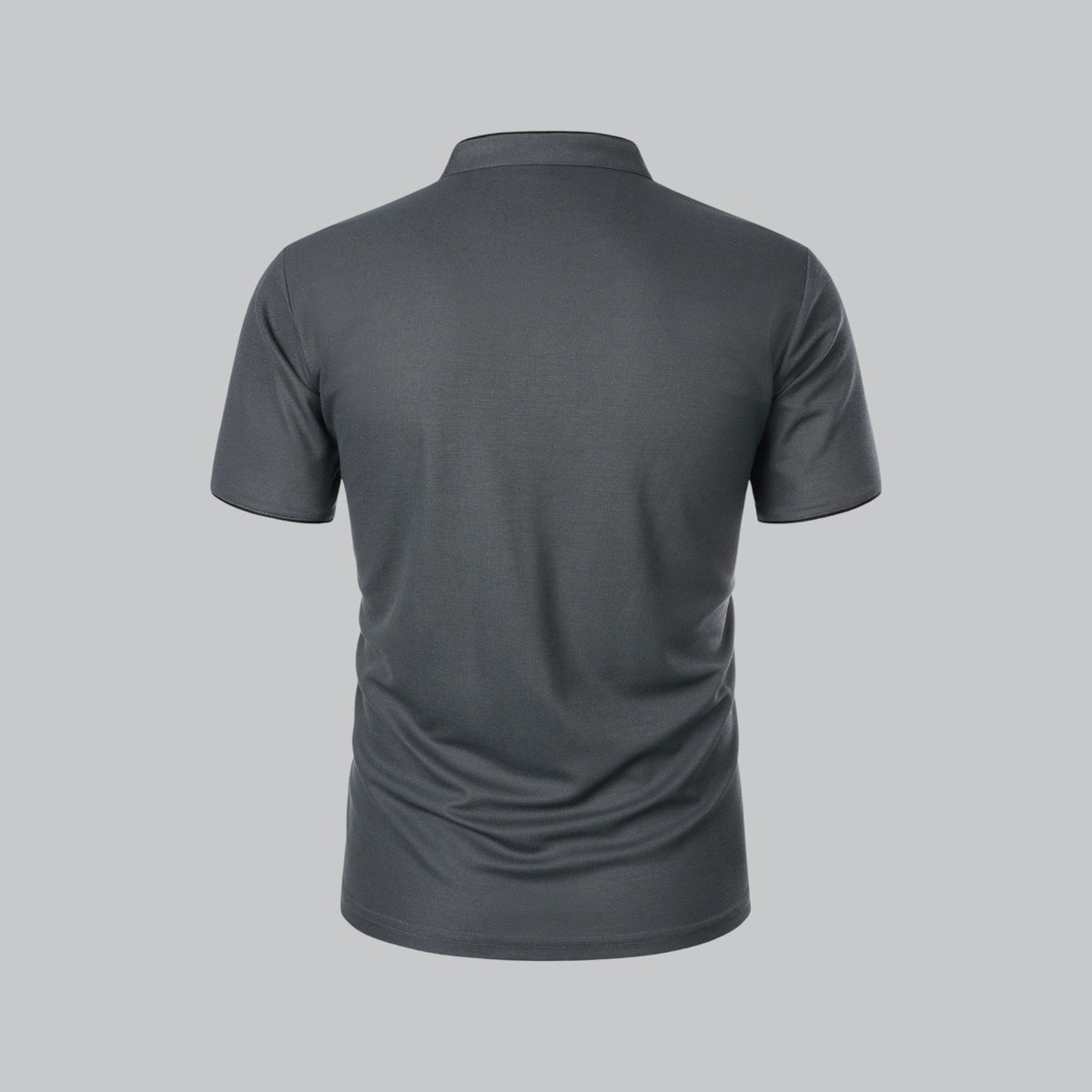 Lachlan | Cotton Mandarin Collar Three Button Polo Shirt