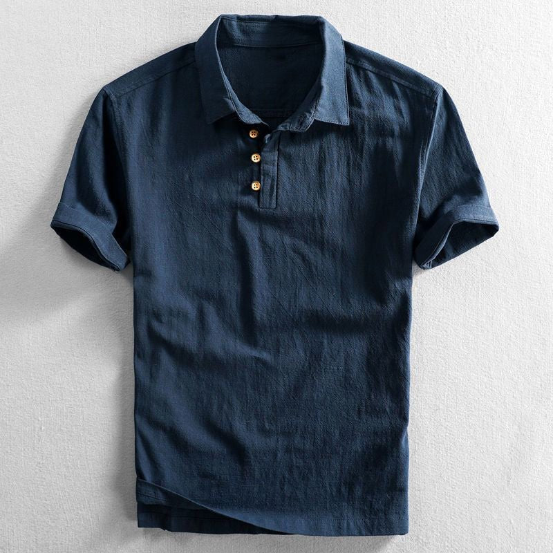 Jasper | Linen Short Sleeve Regular Fit Polo Shirt