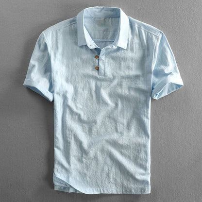 Jasper | Linen Short Sleeve Regular Fit Polo Shirt