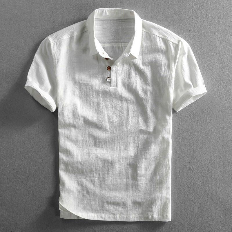 Jasper | Linen Short Sleeve Regular Fit Polo Shirt