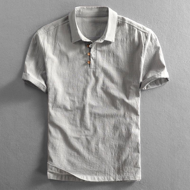 Jasper | Linen Short Sleeve Regular Fit Polo Shirt