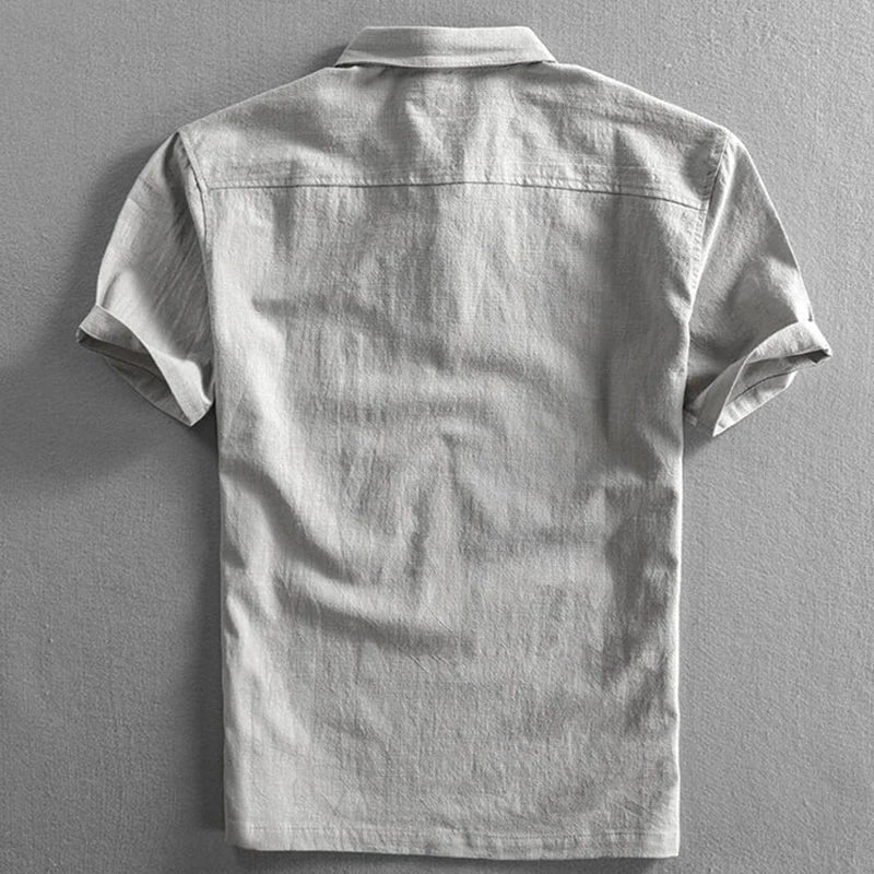 Jasper | Linen Short Sleeve Regular Fit Polo Shirt