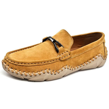 Dane | Suede Buckle Stitch Detail Driving Loafers