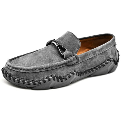 Dane | Suede Buckle Stitch Detail Driving Loafers