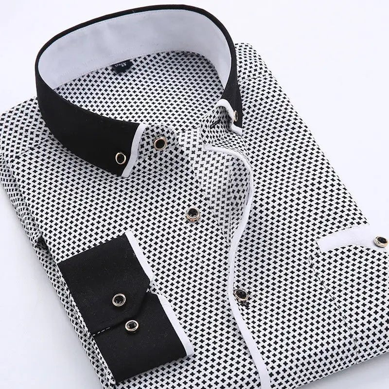 Will | Slim Fit Long Sleeve Contrast Collar Shirt