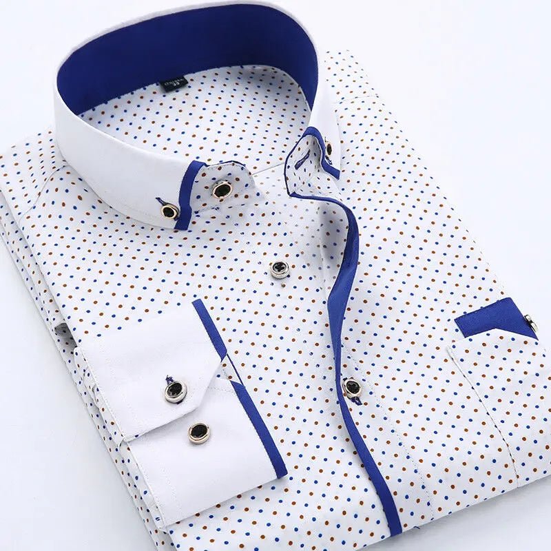 Will | Slim Fit Long Sleeve Contrast Collar Shirt