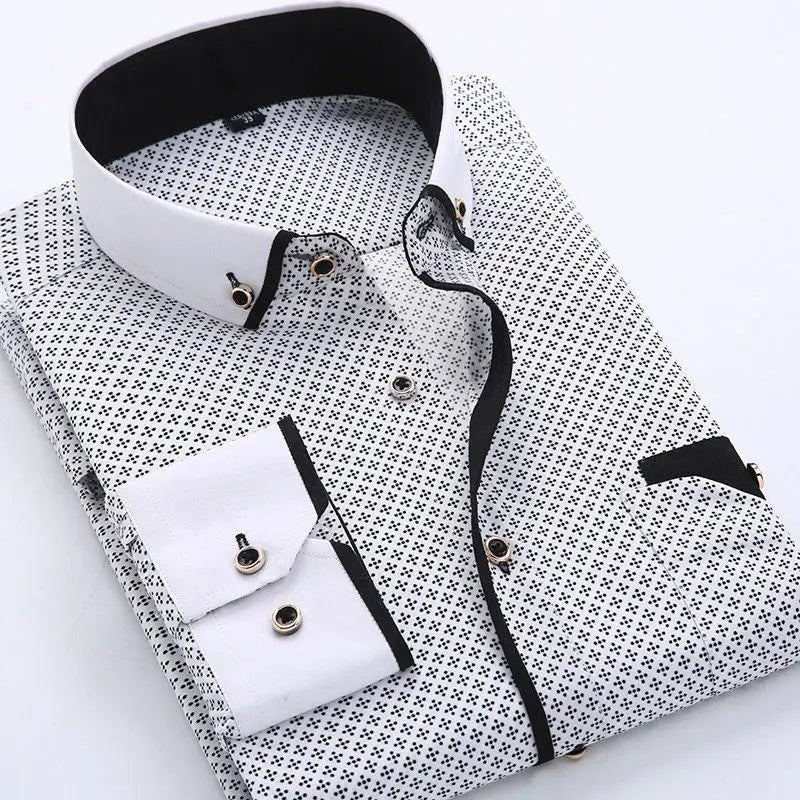 Will | Slim Fit Long Sleeve Contrast Collar Shirt