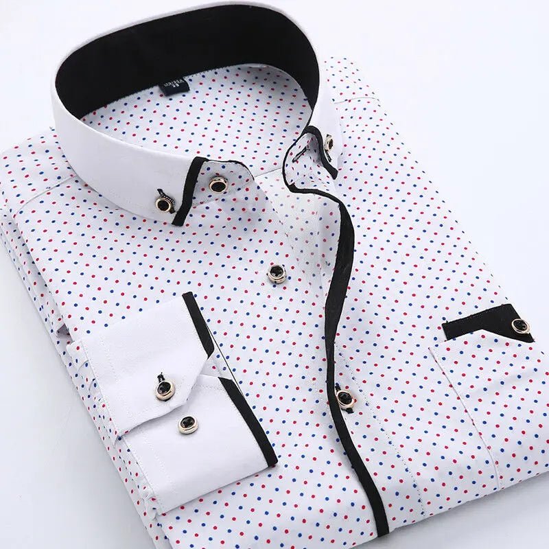 Will | Slim Fit Long Sleeve Contrast Collar Shirt