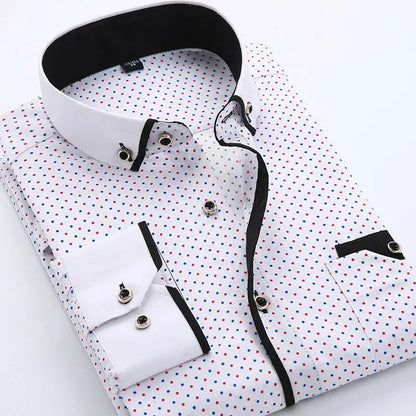 Will | Slim Fit Long Sleeve Contrast Collar Shirt