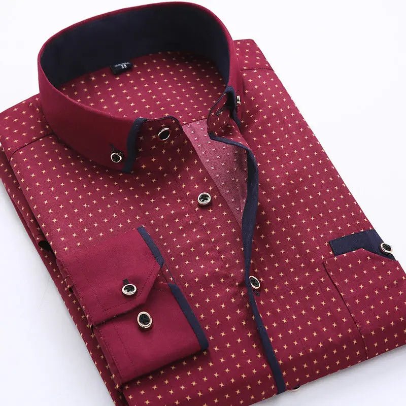 Will | Slim Fit Long Sleeve Contrast Collar Shirt