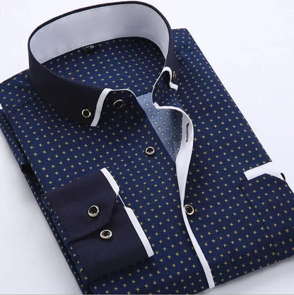Will | Slim Fit Long Sleeve Contrast Collar Shirt