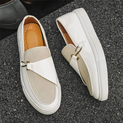 Emmett | Two-Tone Platform Buckle Loafers
