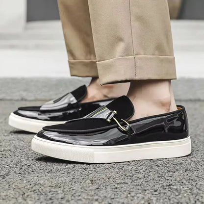 Emmett | Two-Tone Platform Buckle Loafers