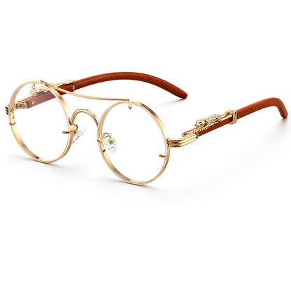 Remy | Vintage Round Sunglasses with Gold-Tone Frame