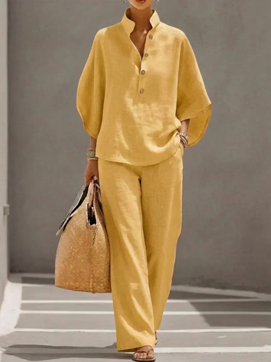 Tilly | Batwing Sleeve Top and Wide Leg Pants Set