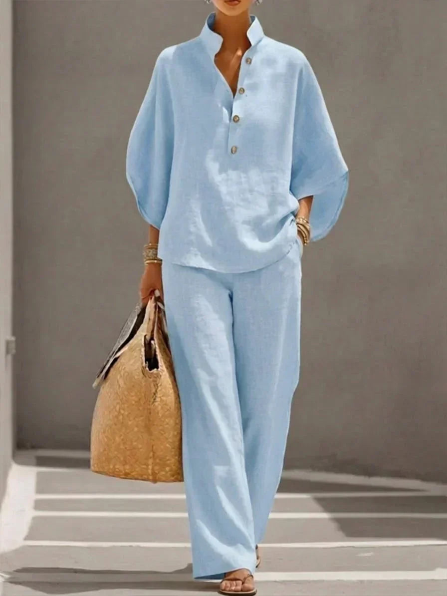 Tilly | Batwing Sleeve Top and Wide Leg Pants Set