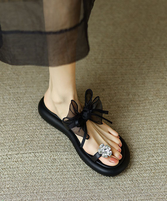 Saskia | Bow Detail Slip-On Summer Sandals