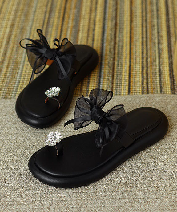 Saskia | Bow Detail Slip-On Summer Sandals