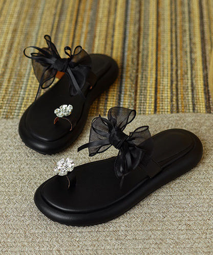 Saskia | Bow Detail Slip-On Summer Sandals