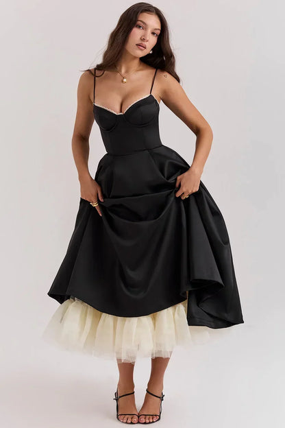 Cordelia | Full Skirt Midi Cocktail Dress