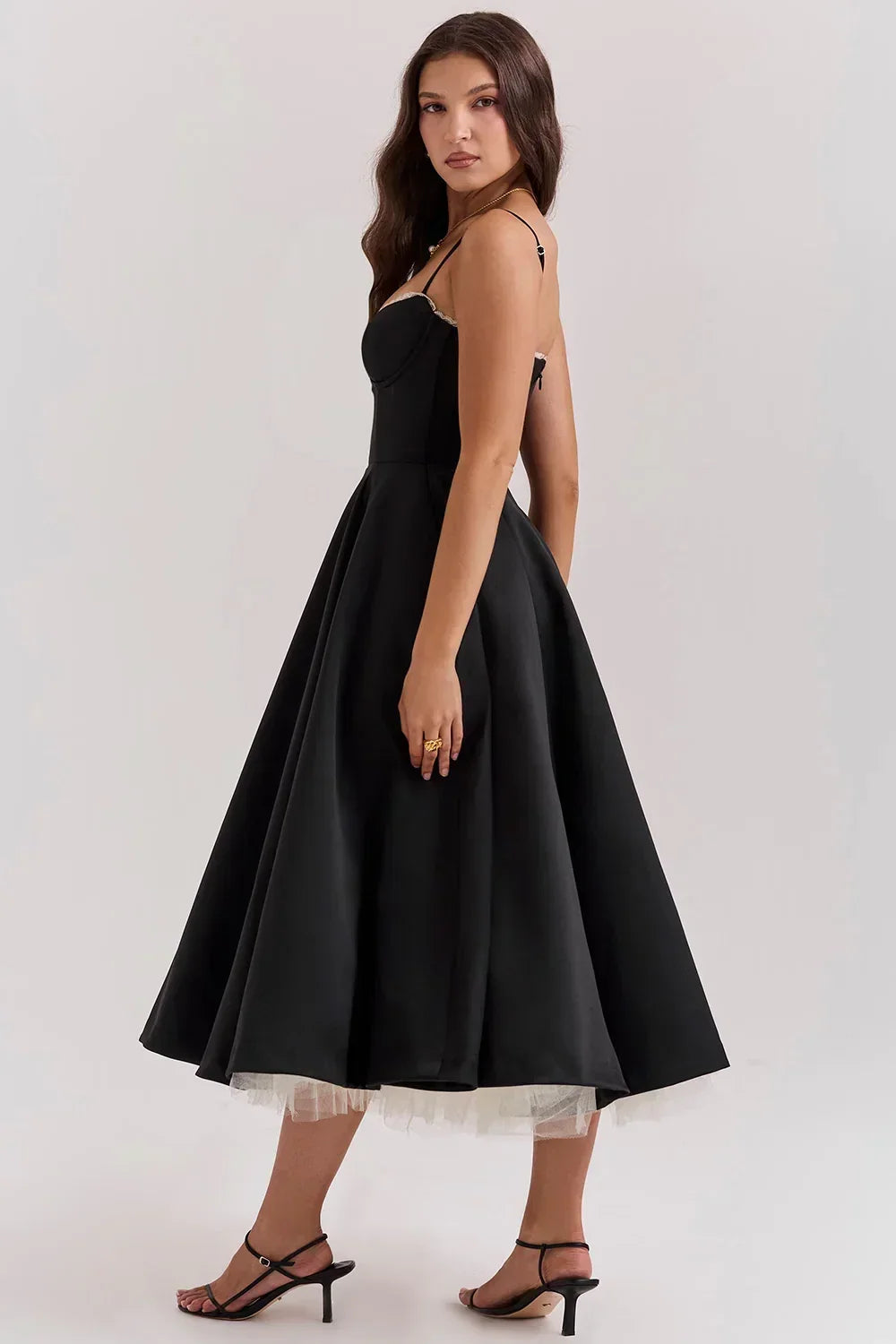 Cordelia | Full Skirt Midi Cocktail Dress