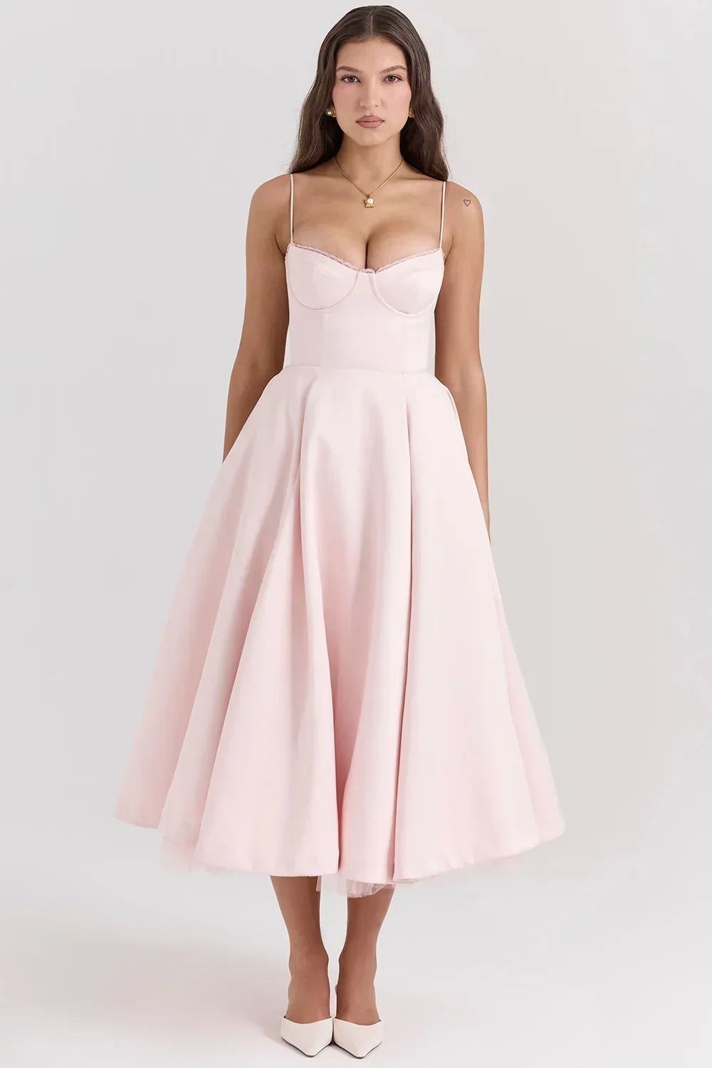 Cordelia | Full Skirt Midi Cocktail Dress