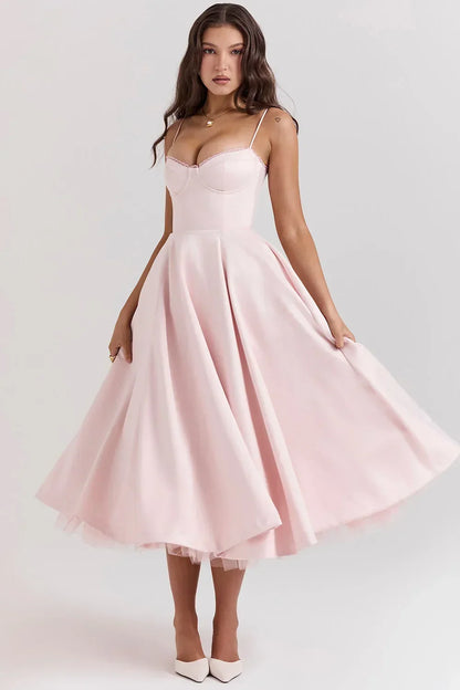 Cordelia | Full Skirt Midi Cocktail Dress