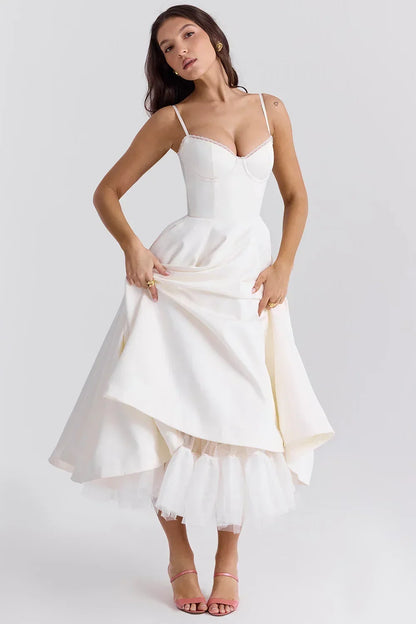 Cordelia | Full Skirt Midi Cocktail Dress