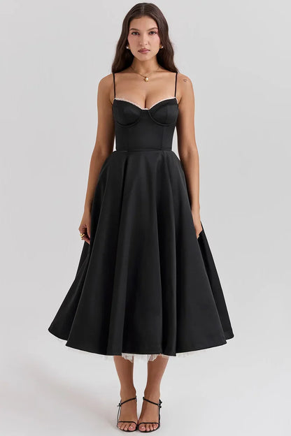 Cordelia | Full Skirt Midi Cocktail Dress
