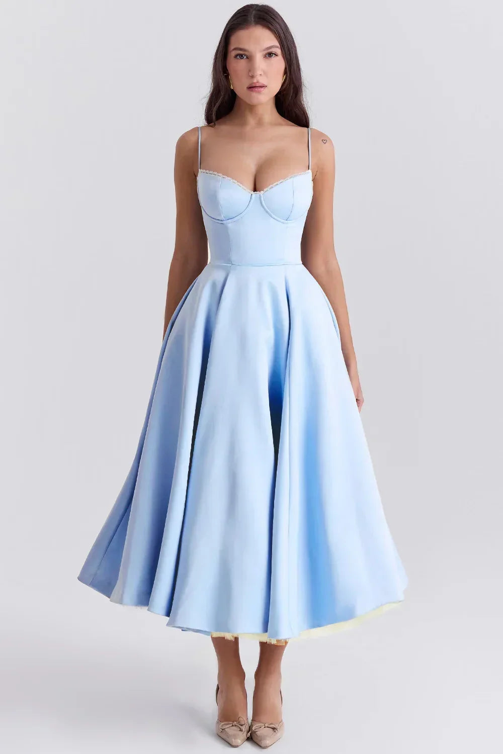 Cordelia | Full Skirt Midi Cocktail Dress